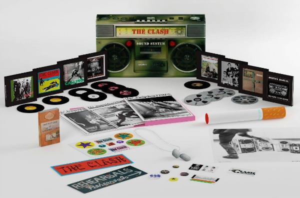 News Added Aug 31, 2013 The Clash Sound System is the band's re-mastered recorded works collected together for the first time. Contained within classic boombox packaging designed by Paul Simonon, this boxset contains the band's 5 seminal studio albums in their original 8-disc format, newly re-mastered by The Clash, a further 3 discs featuring demos, […]